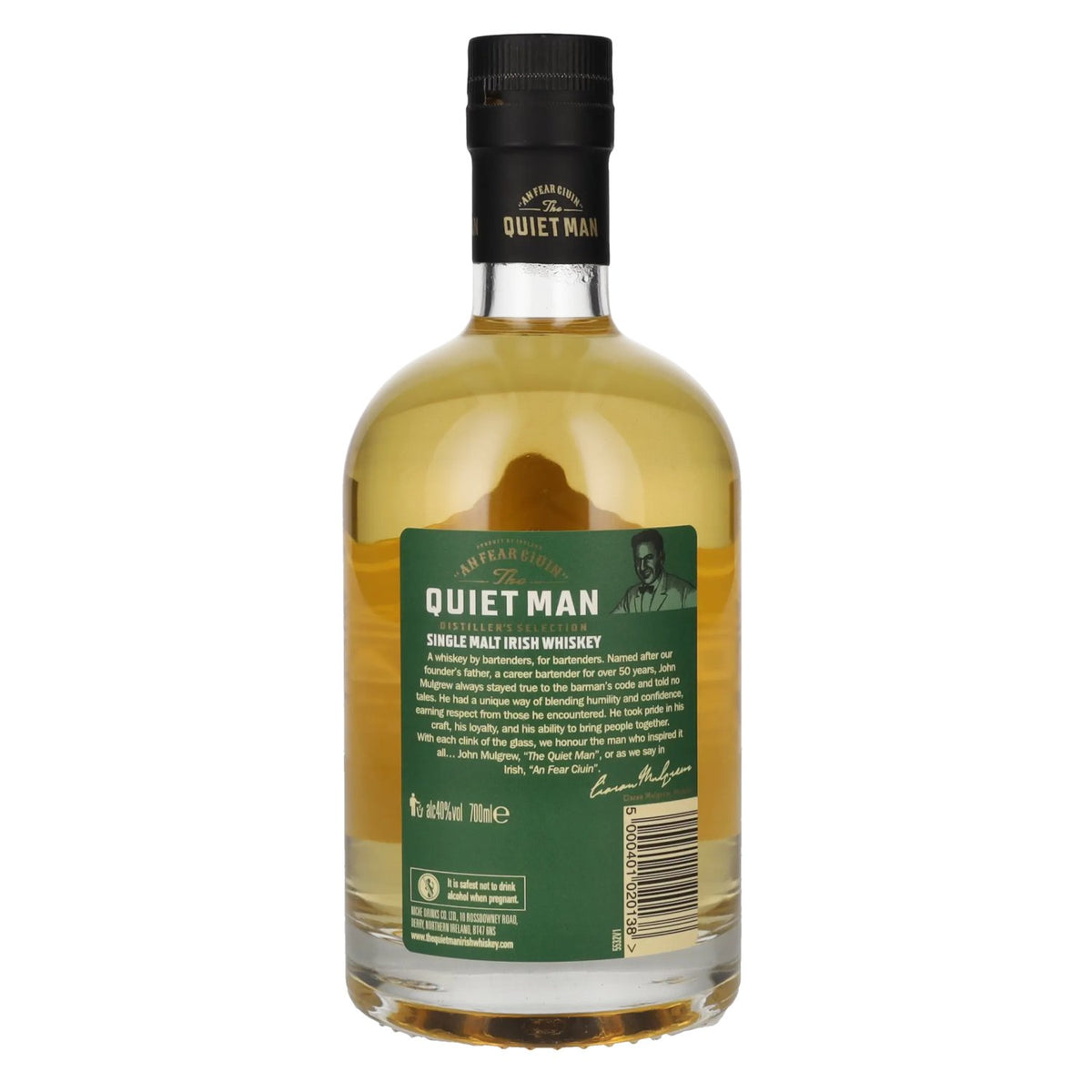 The Quiet Man Irish Whiskey AN FEAR CIUIN Distiller's Selection, whisky irlandais single malt, 40 % vol., 0,7 l