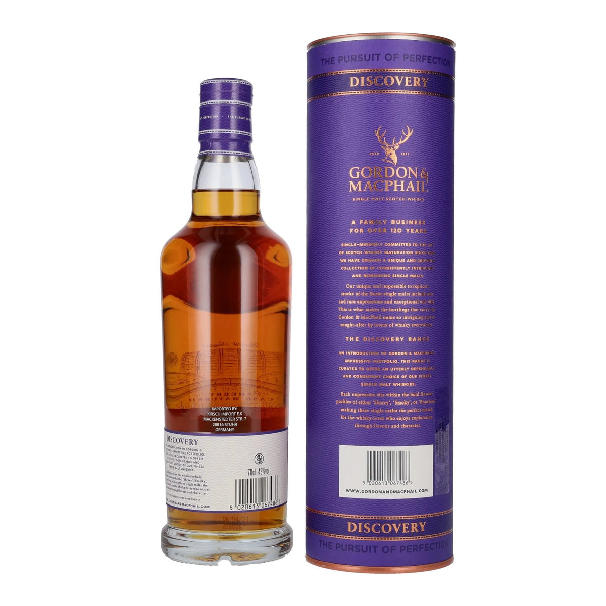 Gordon &amp; MacPhail Miltonduff 10 Years Old Discovery 43% vol. 0.7 l in a gift box