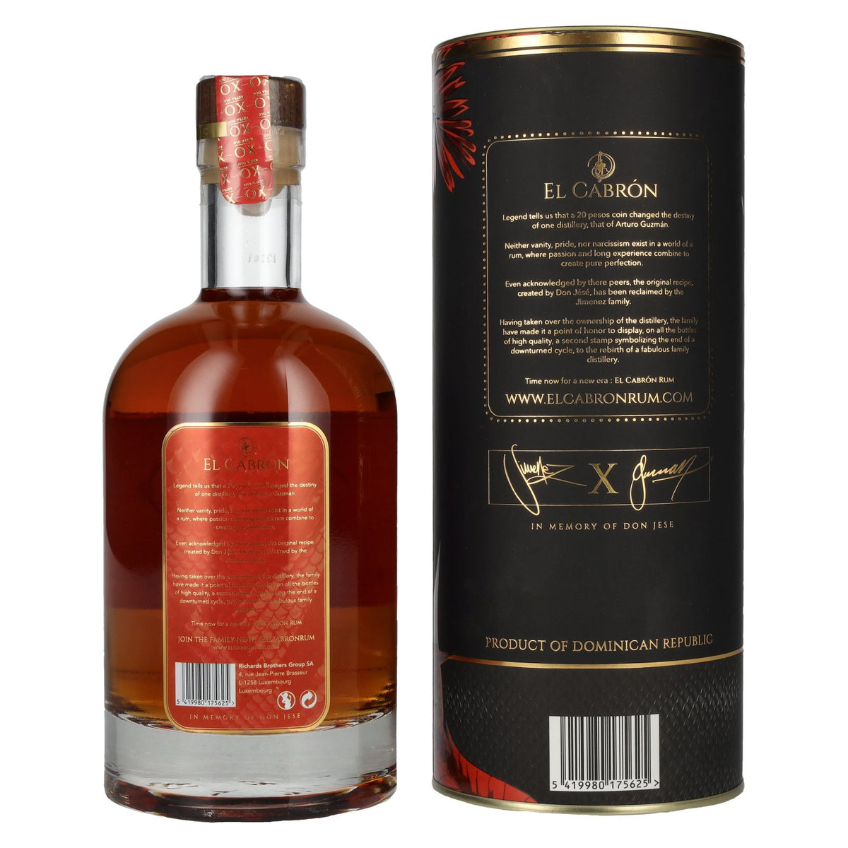 El Cabrón XO Extra Old Spiced Rum 43% ABV, 0.7 l, in a gift box
