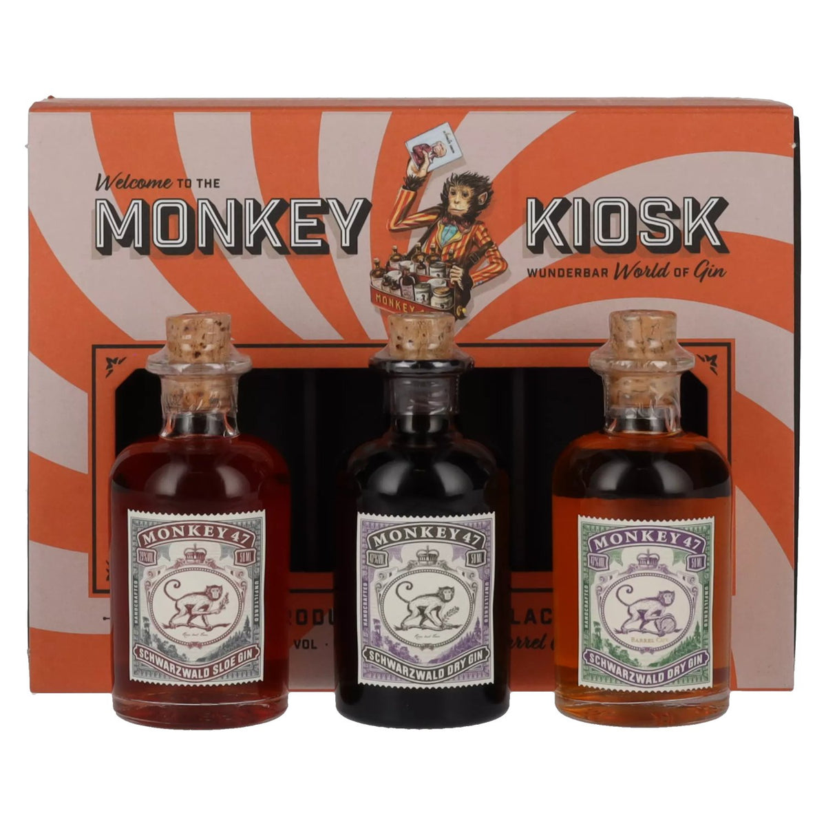 Monkey 47 Kiosk Set 41% ABV, 3 x 0.05 l in a gift box
