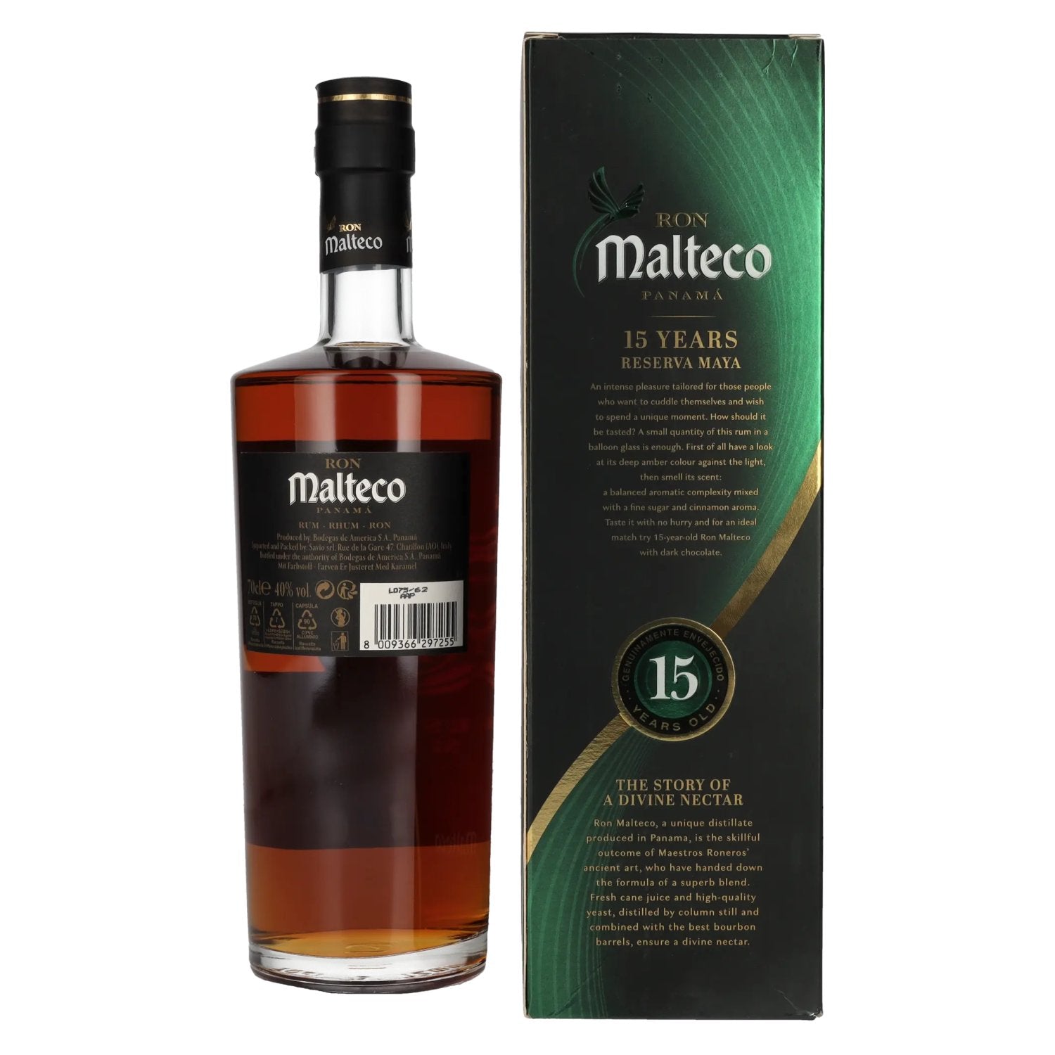 Ron Malteco 15 Years Old Reserva Maya 40% Vol. 0,7l in gift box