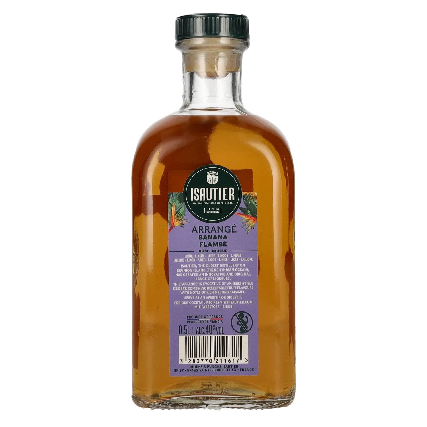 Isautier Arrangé BANANA FLAMBÉ Liqueur de rhum 40% vol. 0,5l