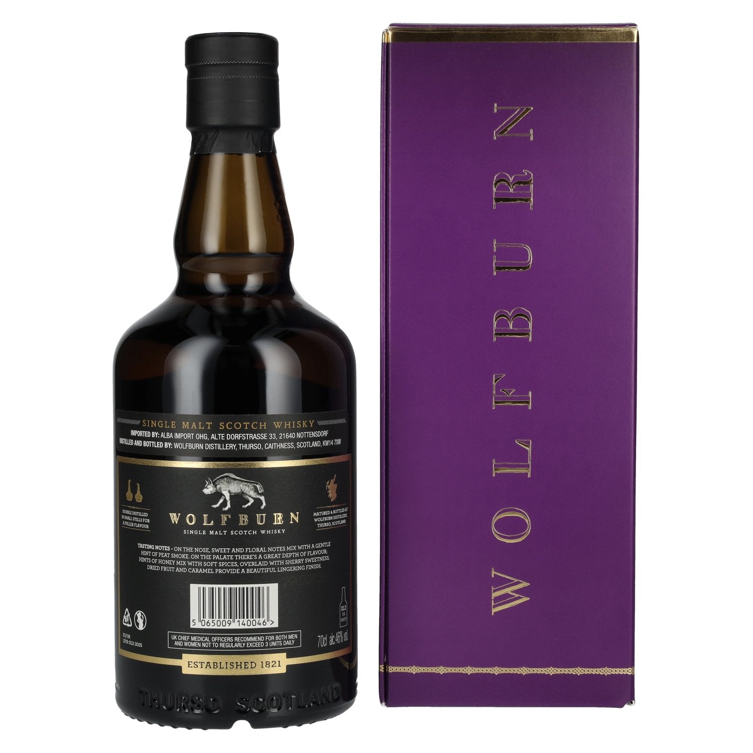 Wolfburn 12 Years Old Single Malt Scotch Whisky 46% Vol. 0,7l in gift box