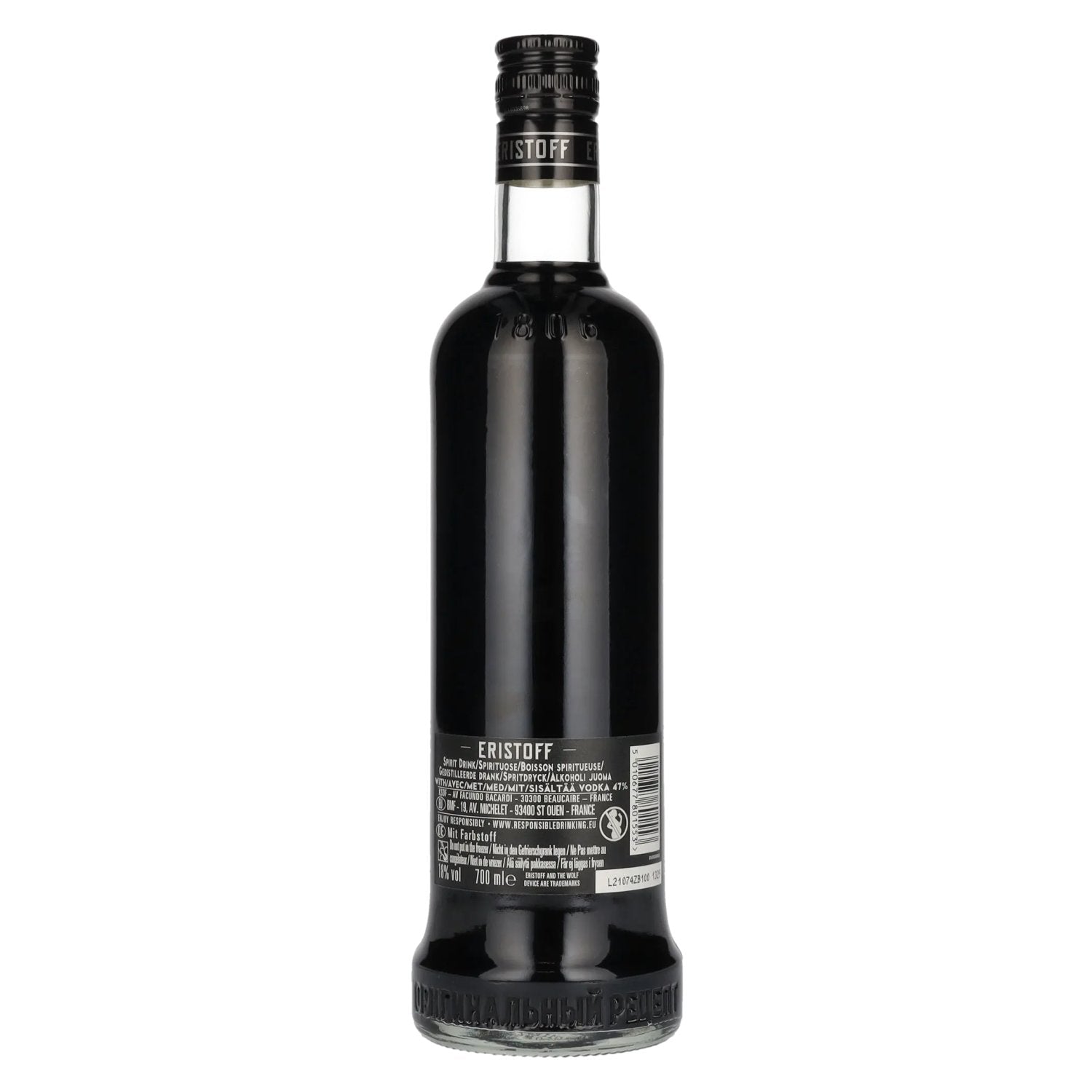 Eristoff Black Wild Berry Flavours & Vodka 18% Vol. 0,7l