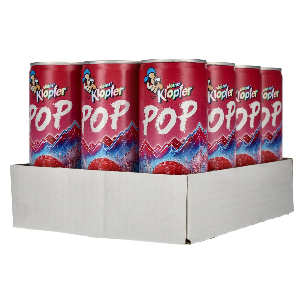 Kleiner Klopfer, vodka POP Skiwasser à la framboise 4 % vol., 12 canettes de 0,25 l, consigne