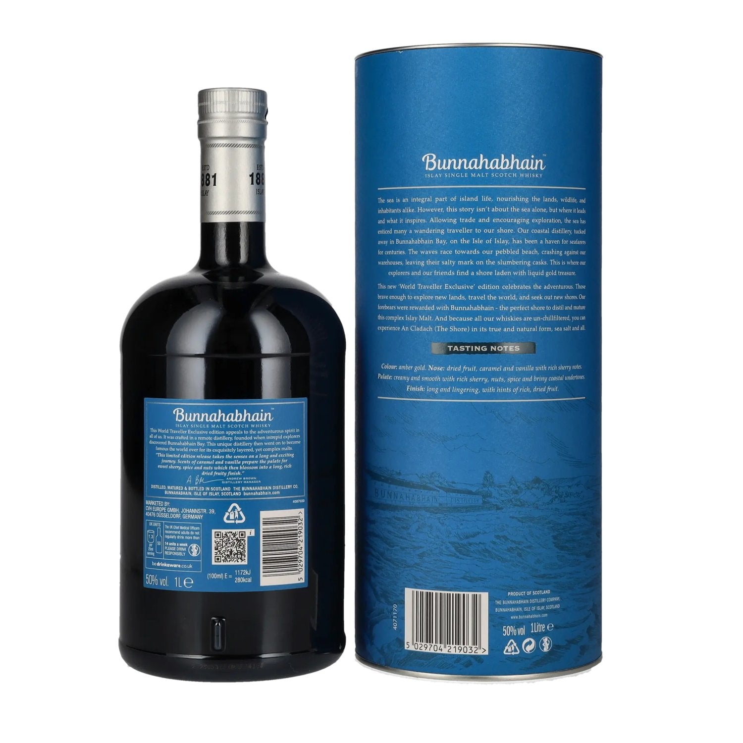 Bunnahabhain AN CLADACH Islay Single Malt Scotch Whisky Limited Edition Release 50% Vol. 1l in geschenkverpakking