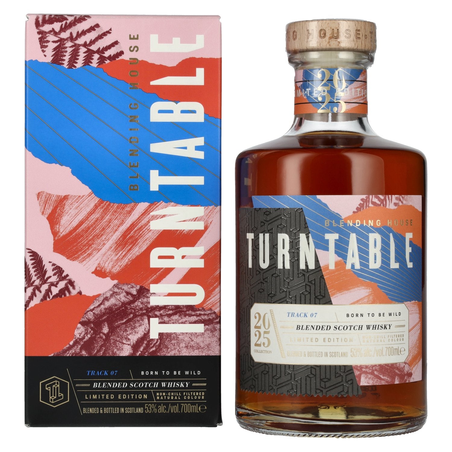 Turntable BORN TO BE WILD Blended Scotch Whisky Limited Edition Track 07 2025 53% Vol. 0,7l in Geschenkbox