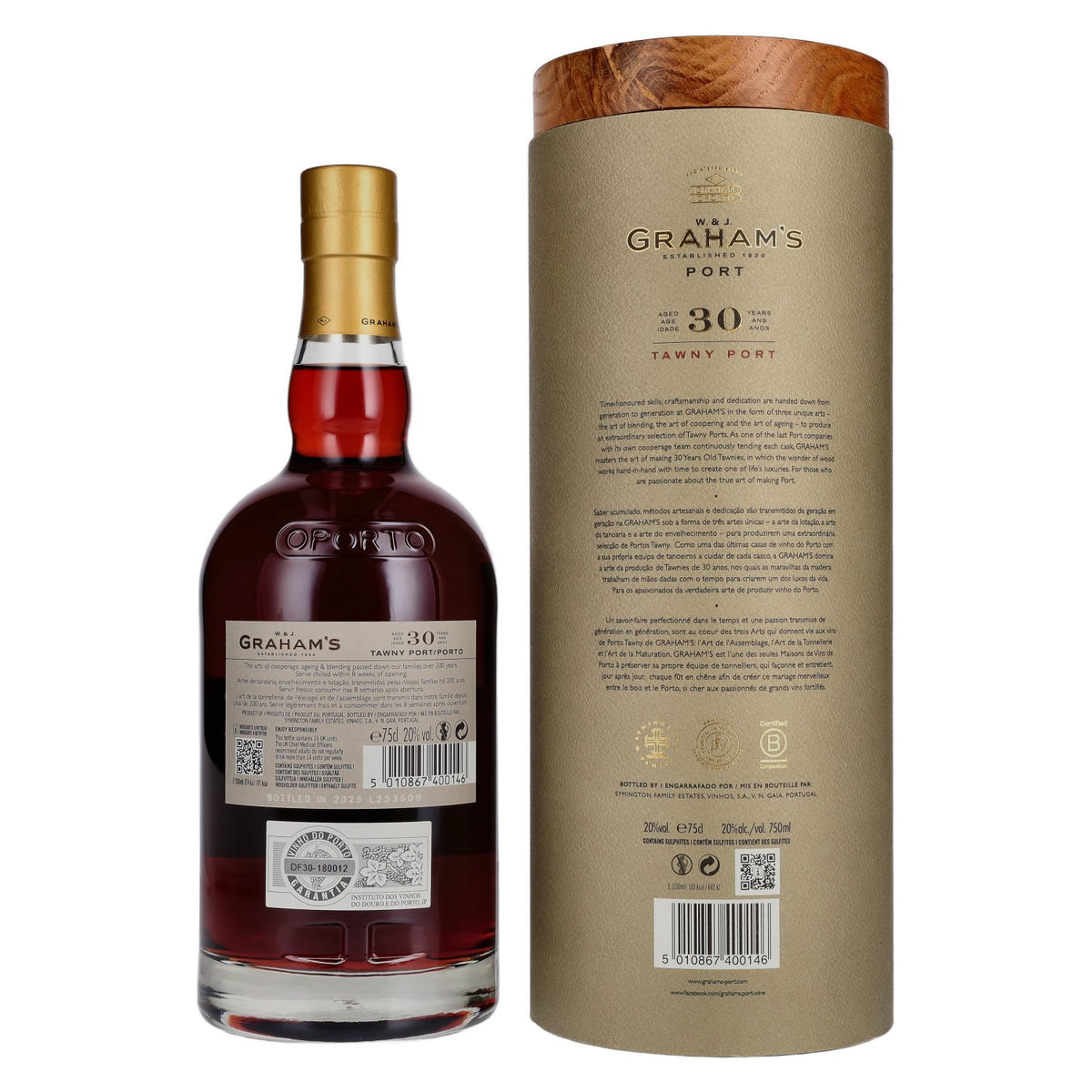 W. &amp; J. Graham's Tawny Port, 30 Years Old, 20% vol., 0.75 l, in a gift box