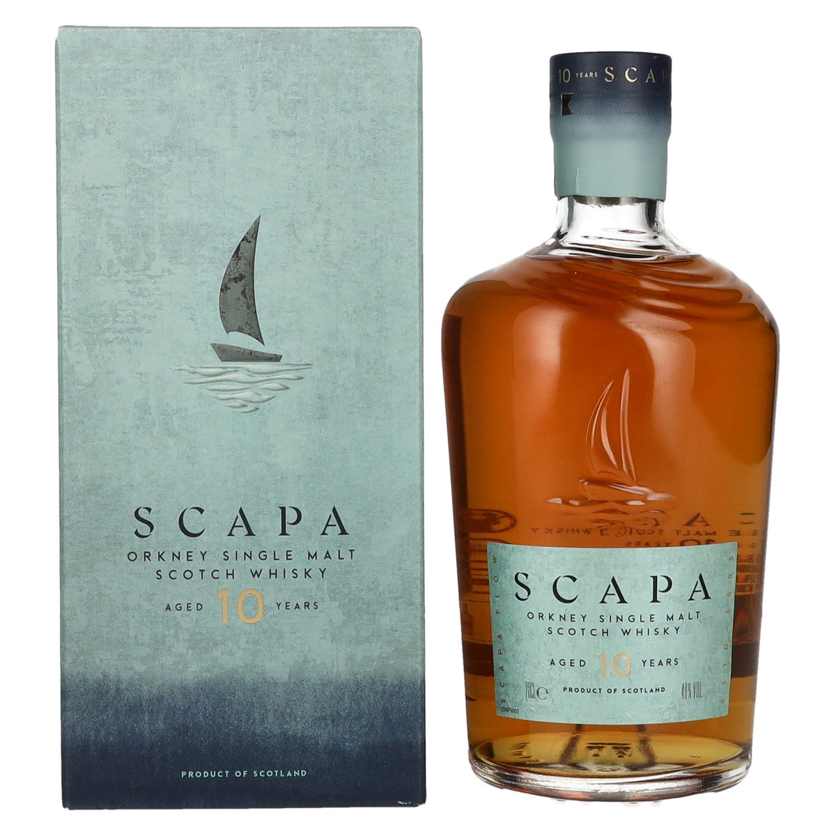 Scapa Orkney 10-Year-Old Single Malt Scotch Whisky, 48% ABV, 0.7 litres, in a gift box