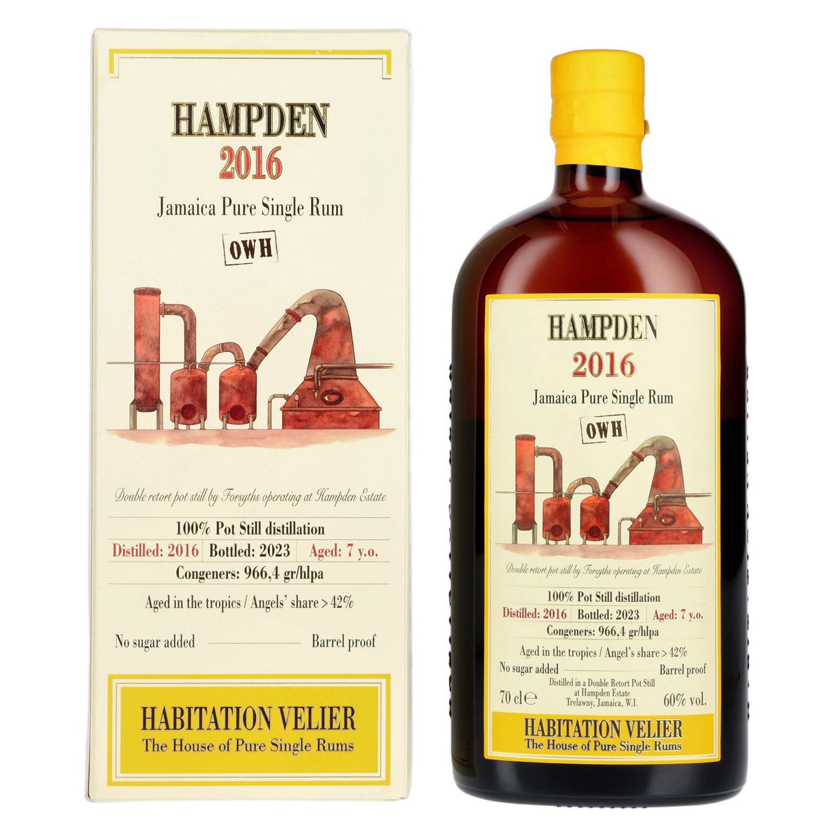 Habitation Velier HAMPDEN OWH Jamaica Pure Single Rum 2016 60% vol. 0,7 l in geschenkverpakking