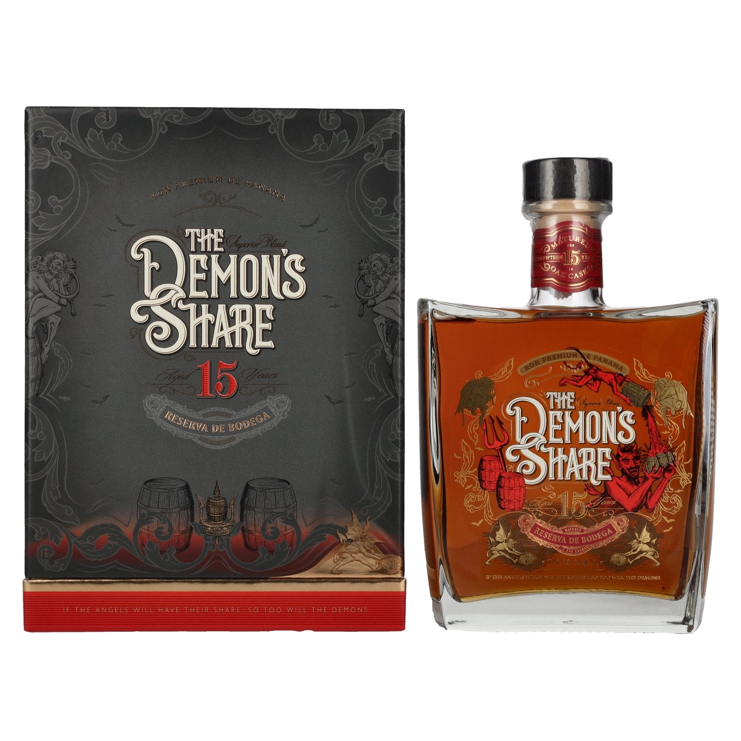 The Demon's Share 15 Years Old Spirit Drink Reserva de Bodega 43% Vol. 0,7l en coffret cadeau