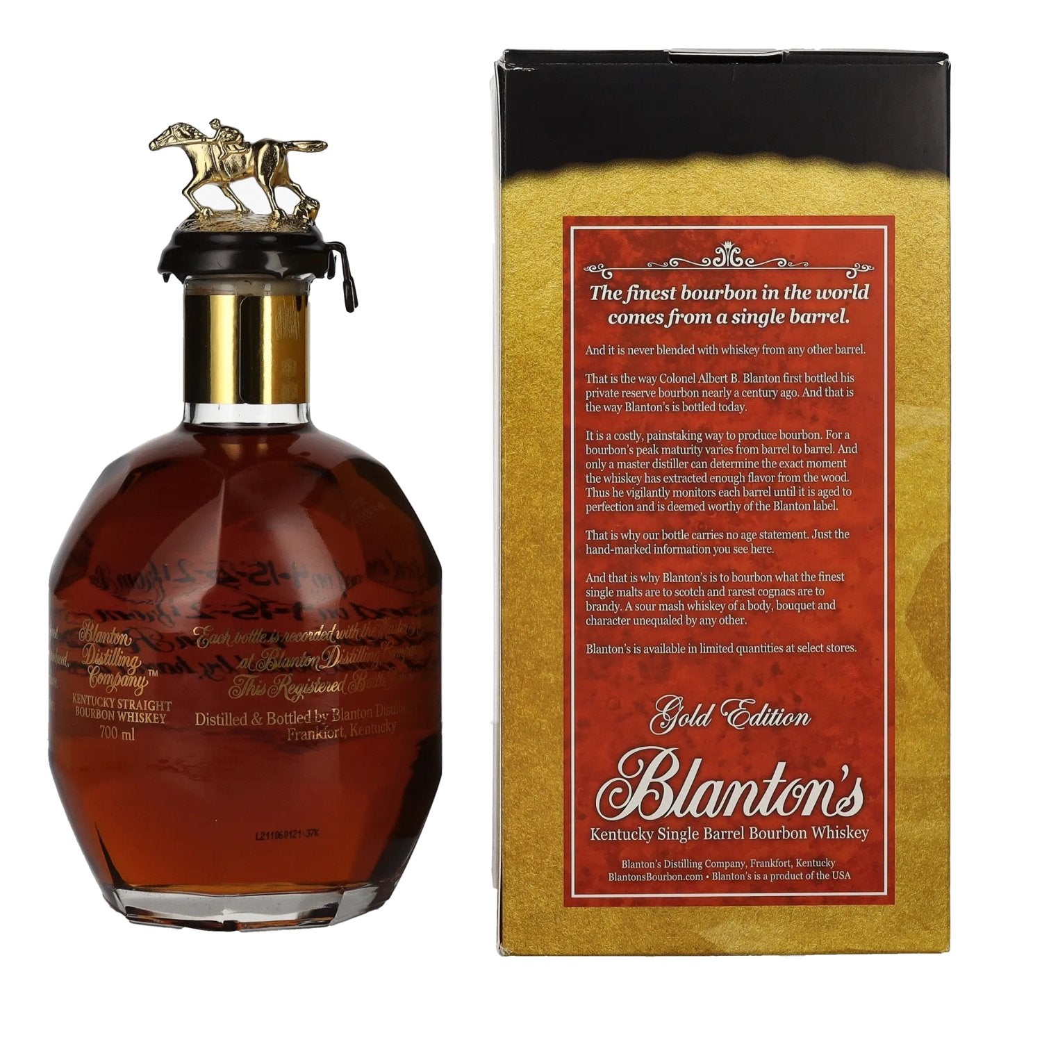 Blanton's GOLD EDITION The Original Single Barrel Bourbon Whiskey 51,5% Vol. 0,7l in geschenkverpakking