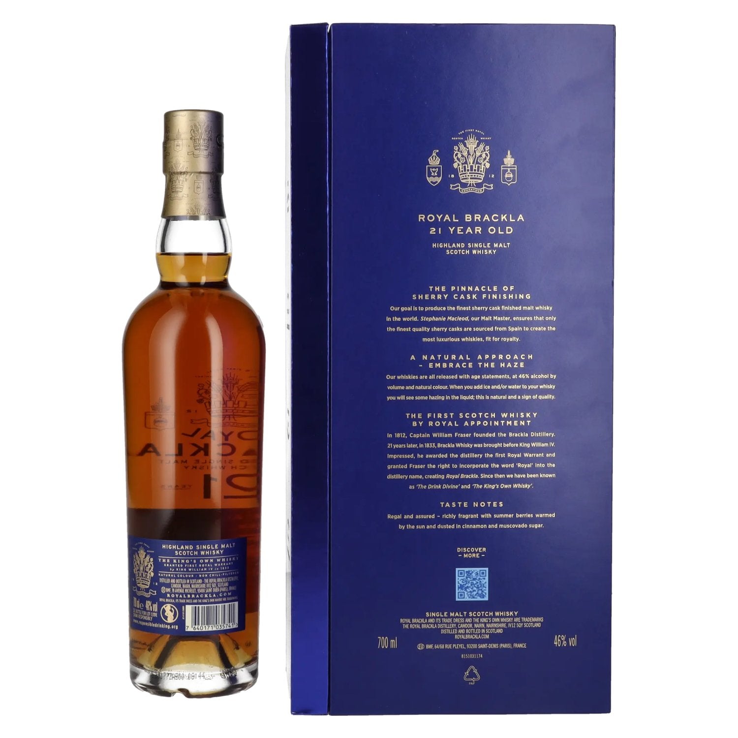 Royal Brackla 21 Years Old Sherry Cask Finish Highland Single Malt 46% Vol. 0,7l in Geschenkbox