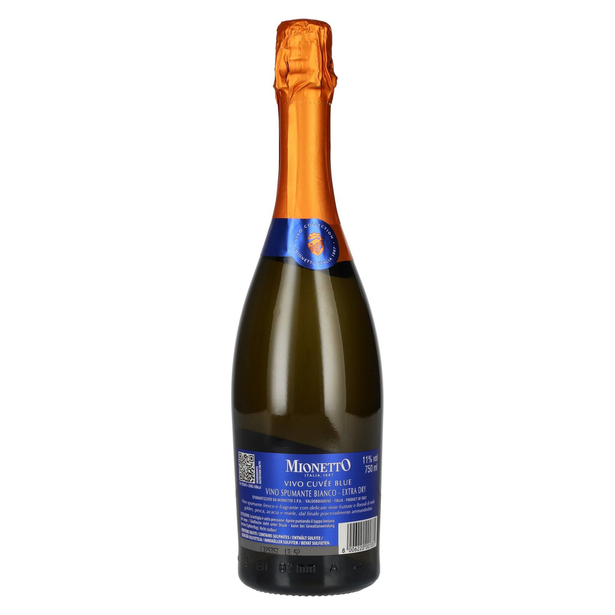 Mionetto VIVO Cuvée Blue Vino Spumante Bianco Extra Dry 11% Vol. 0,75l