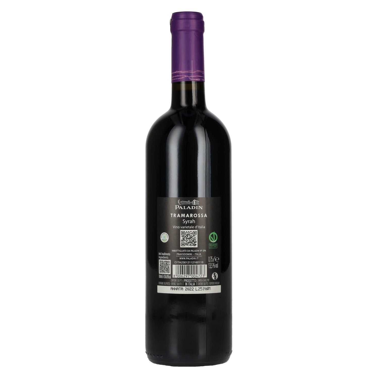 Paladin Tramarossa Syrah IGP 2022 13,5% Vol. 0,75l