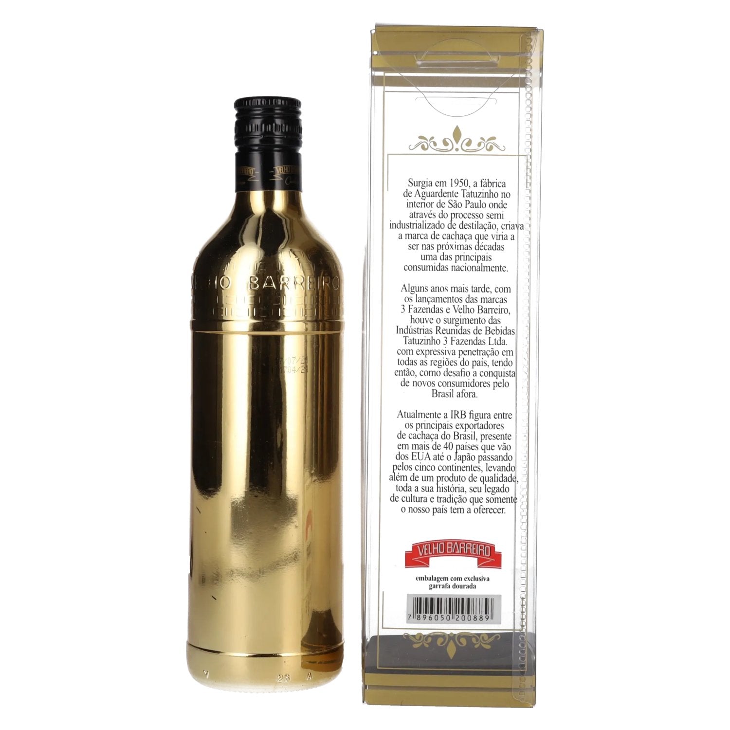 Velho Barreiro OURO Cachaça 39% Vol. 0,7l in Geschenkbox