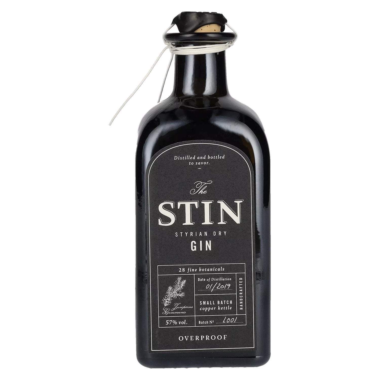 The STIN Styrian Dry Gin OVERPROOF 57% vol. 0,5l