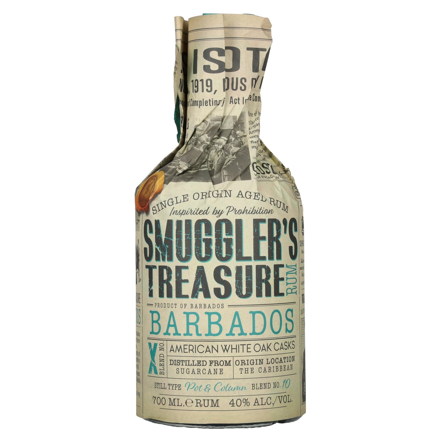 Smuggler's Treasure BARBADOS Single Origin Gerijpte Rum 40% Vol. 0,7l