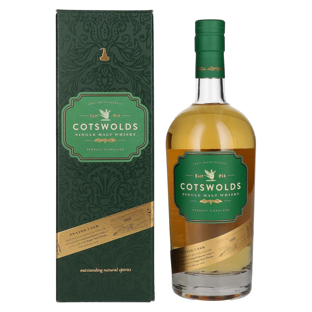 Cotswolds PEATED CASK Single Malt Whisky 59,6% vol. 0,7 l in geschenkverpakking