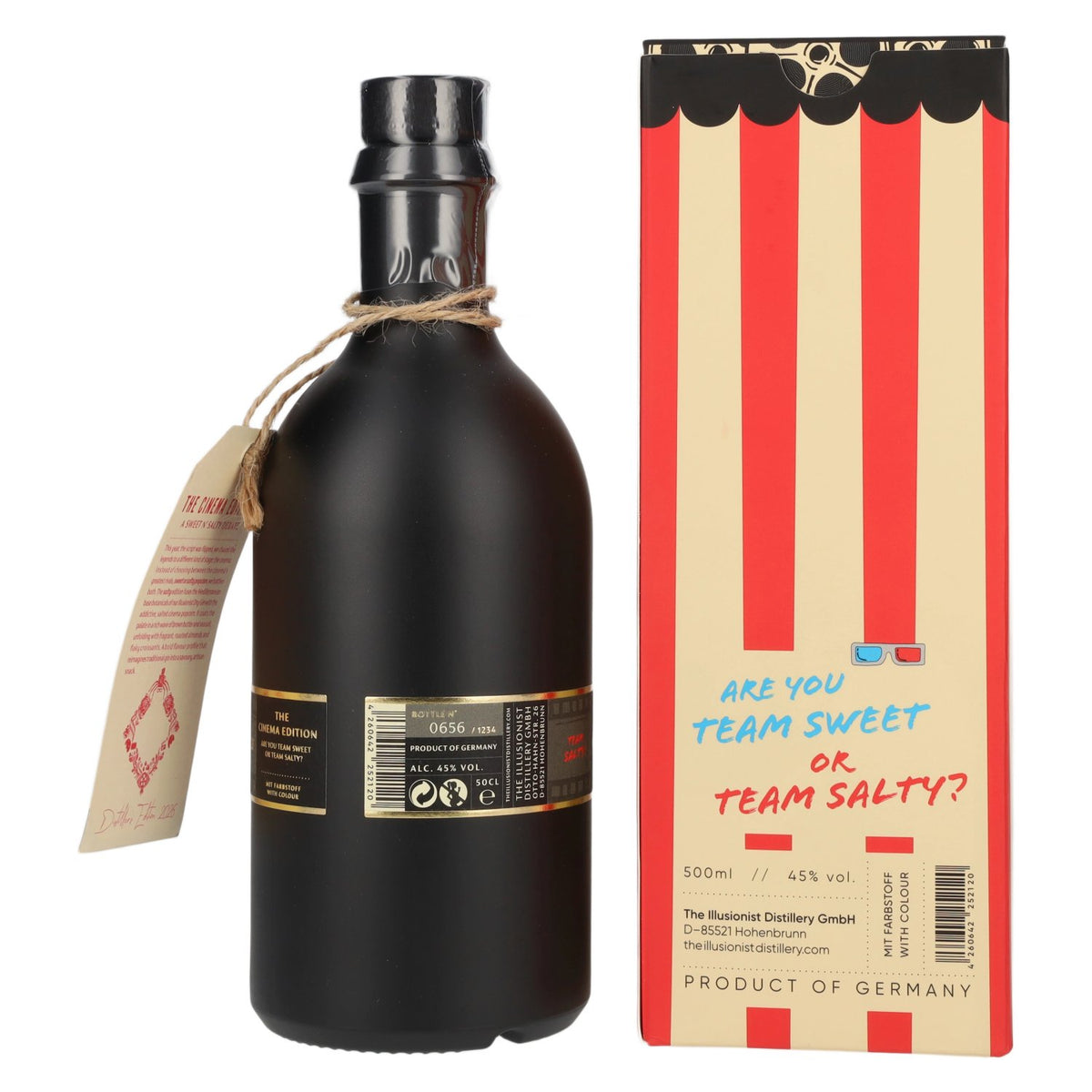 The Illusionist Dry Gin Distiller's The Cinema Edition SALTY 2026 45% vol. 0,5 l in geschenkverpakking met 3D-bril