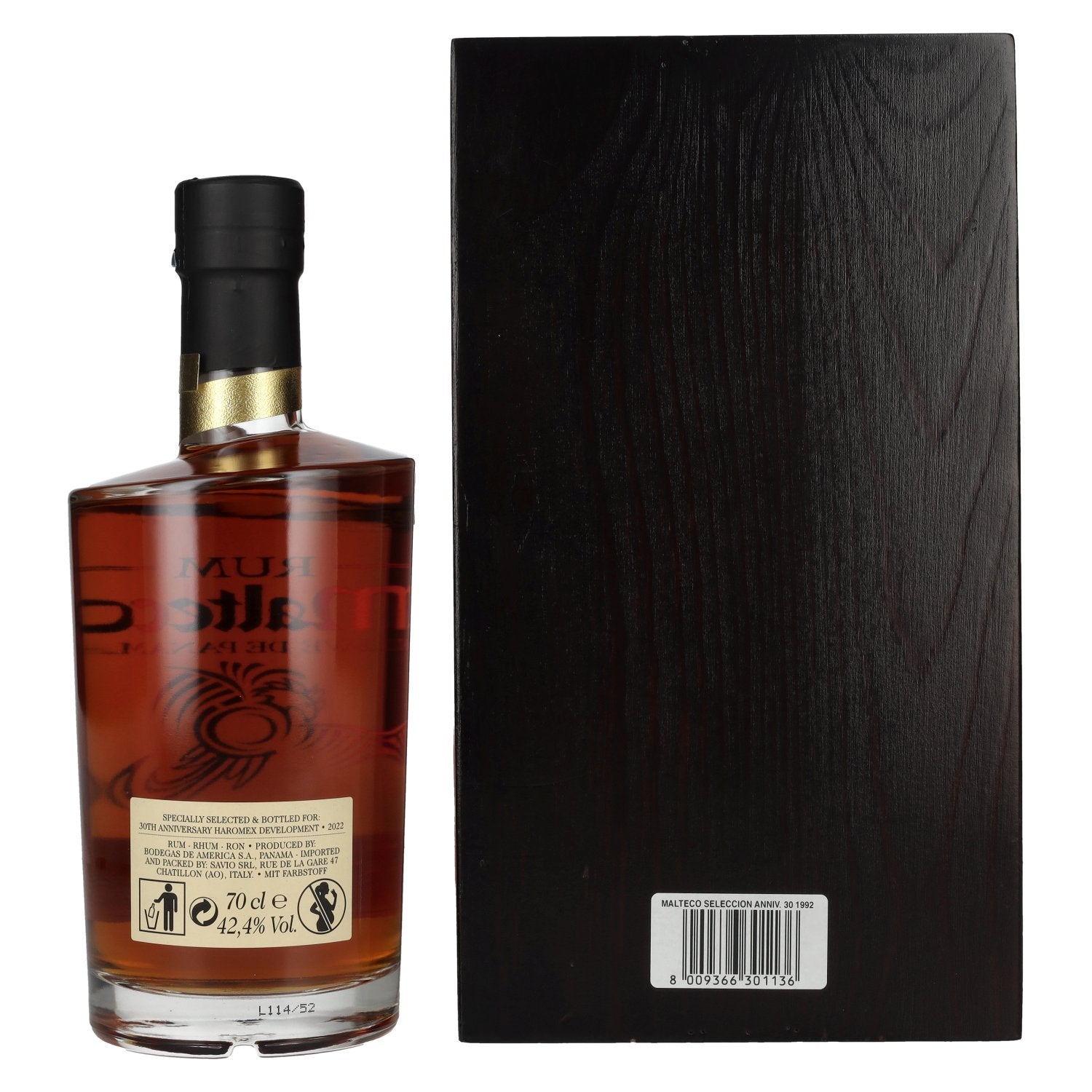Ron Malteco 30 Años SELECCIÓN Edición Limitada Aniversario 1992 42,4% Vol. 0,7l in wooden box