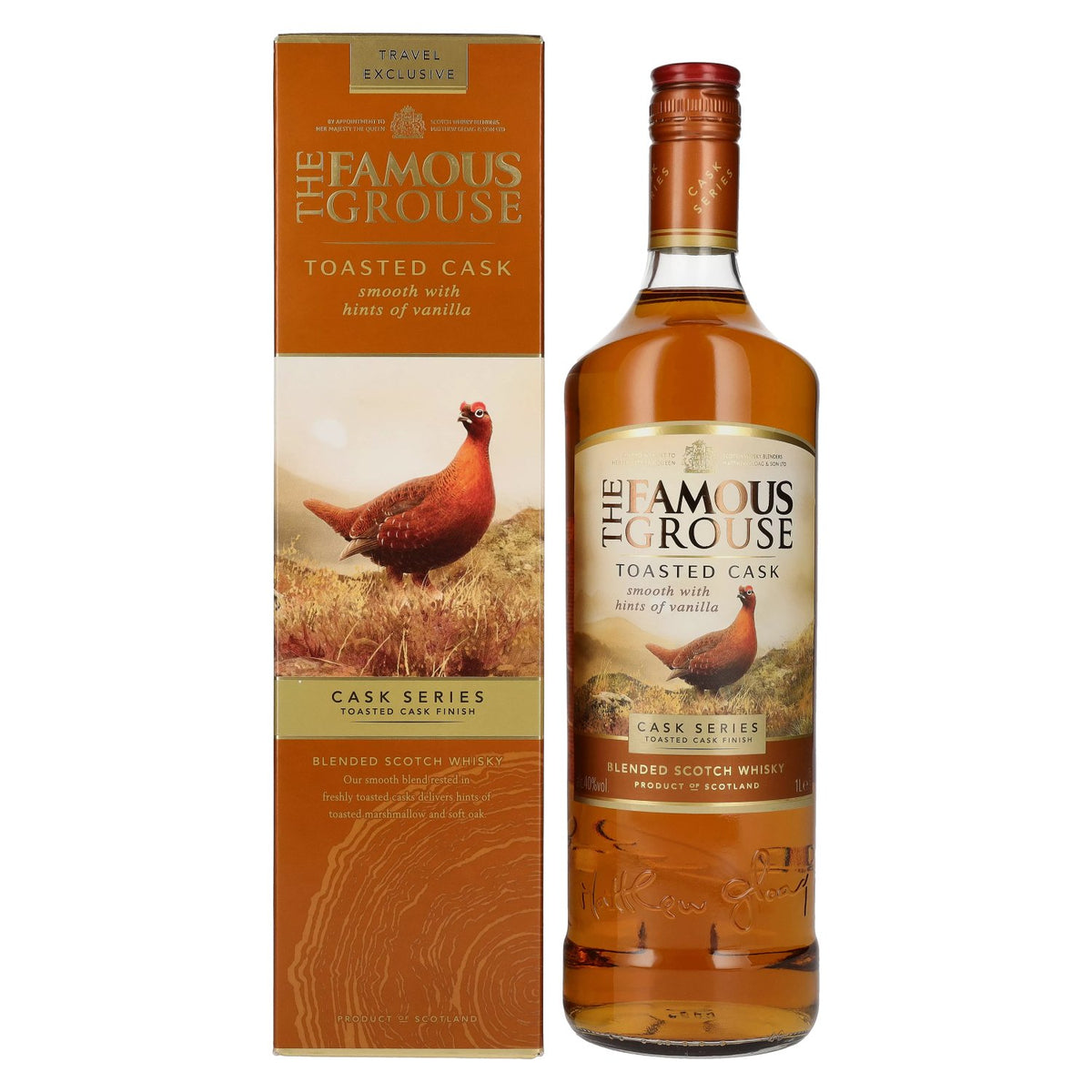 The Famous Grouse TOASTED CASK FINISH 40% vol. 1 litre in a gift box