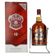 Chivas Regal 12 Years Old Blended Scotch Whisky, 40% ABV, 4.5 litres, in a gift box on a swivel stand with a pourer