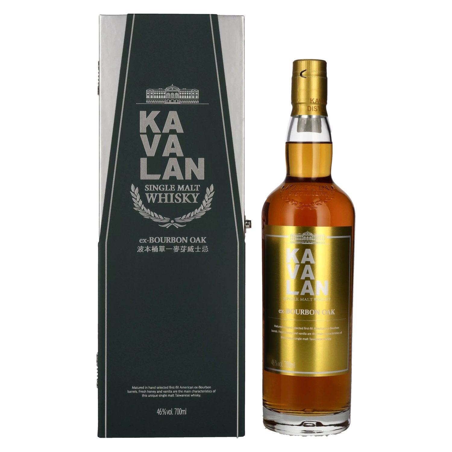 Kavalan EX-BOURBON OAK CASK Single Malt Whisky 46% Vol. 0,7l in Geschenkbox
