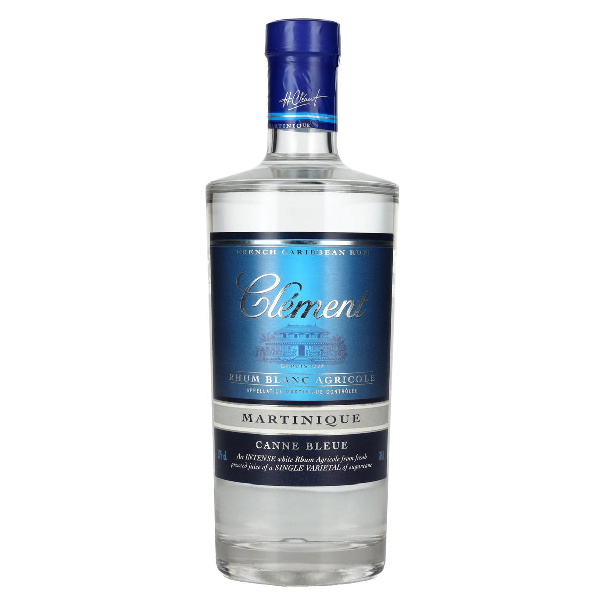 Clément Rhum blanc agricole de Martinique « Canne Bleue » 50 % vol. 0,7 l