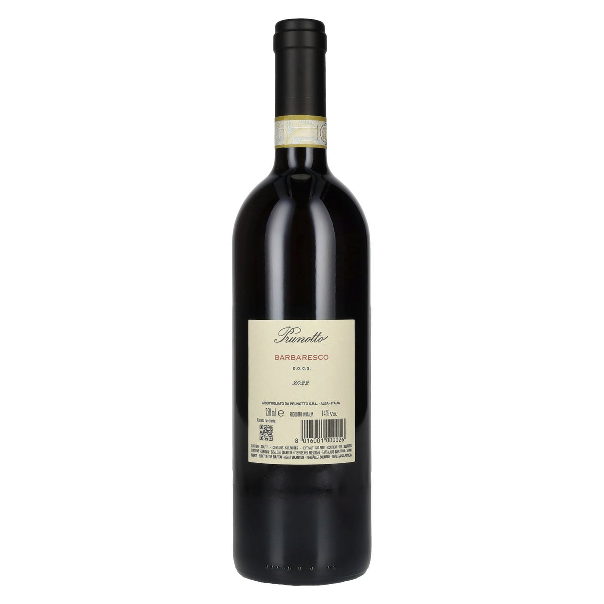 Prunotto Barbaresco DOCG 2022 14% ABV 0.75 l