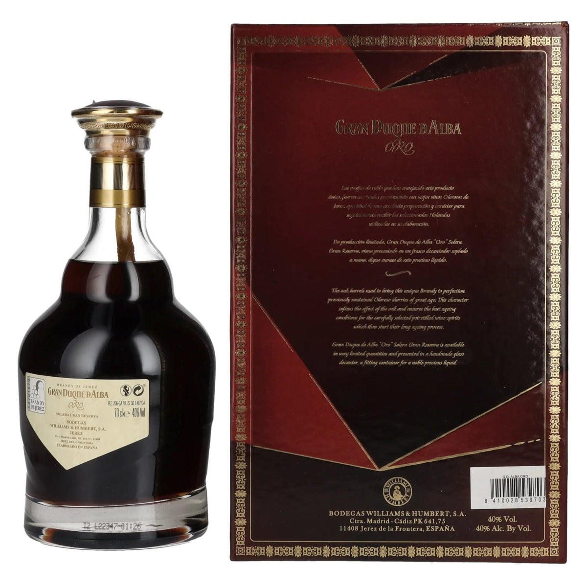 Gran Duque D'Alba ORO Solera Gran Reserva 40% vol. 0.7 l in a gift box