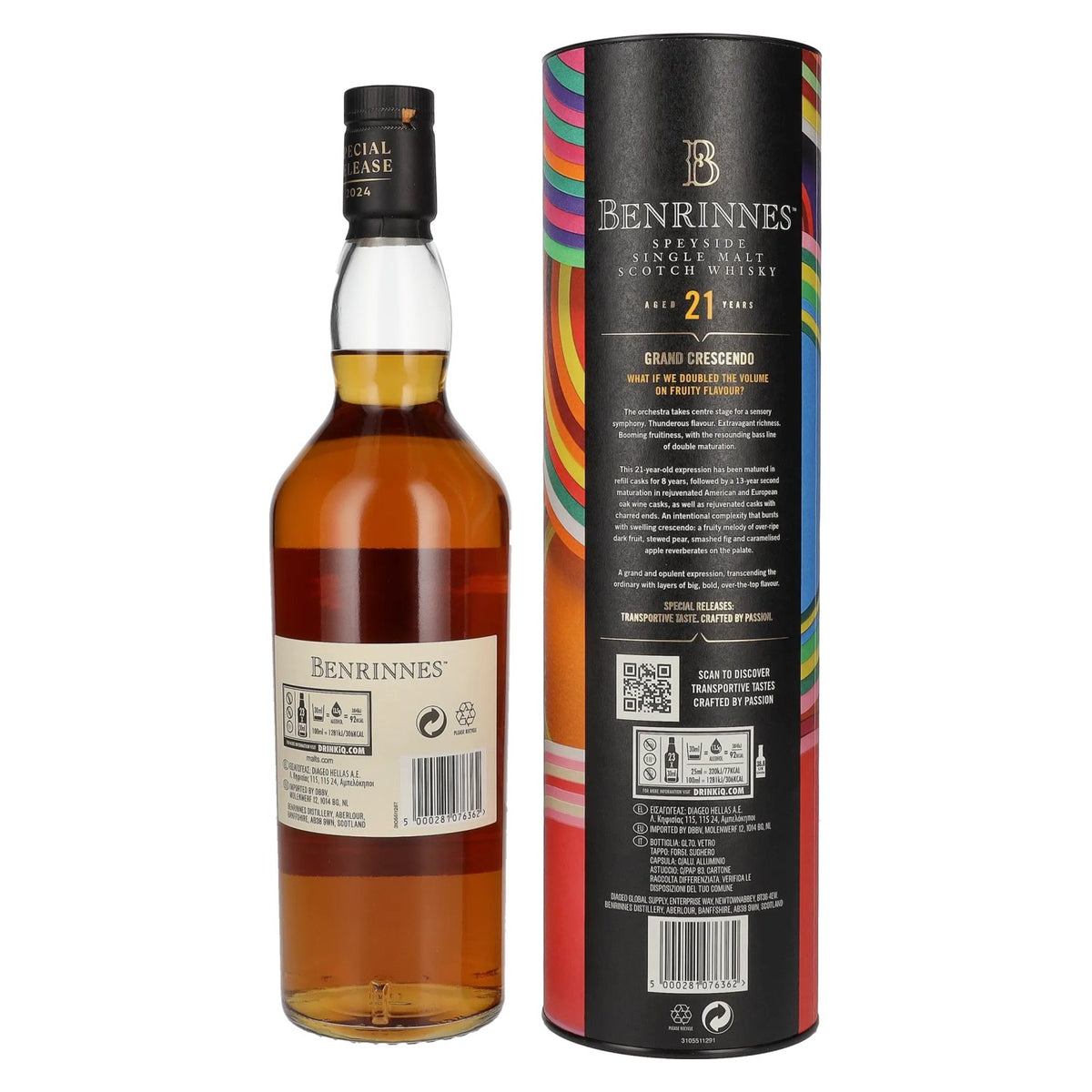 Benrinnes 21 Years Old Grand Crescendo Single Malt Special Release 2024 55.4% ABV 0.7 litres in a gift box