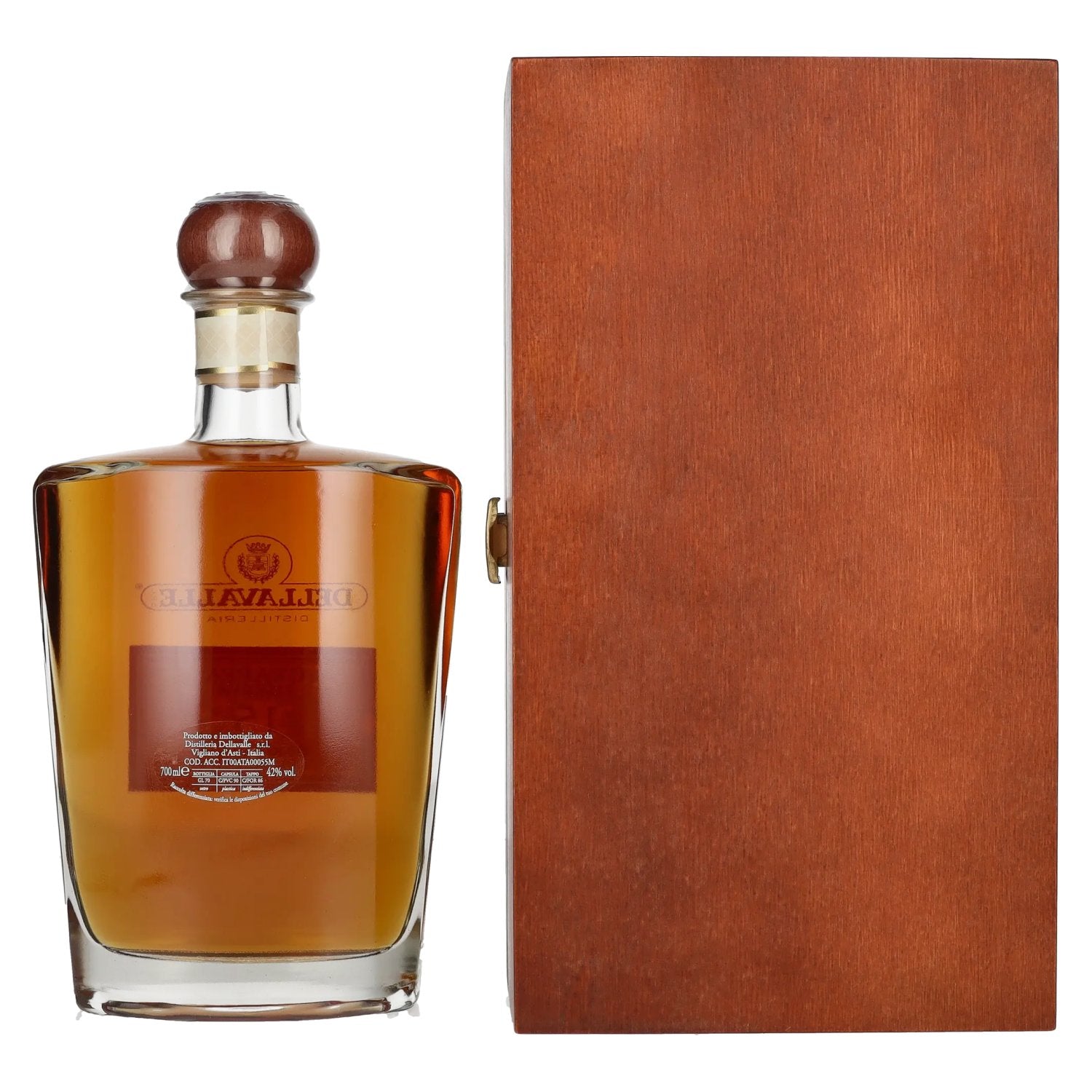 Dellavalle Grappa Reserva 15 ANNI di Roberto Dellavalle 42% Vol. 0,7l in Holzkiste