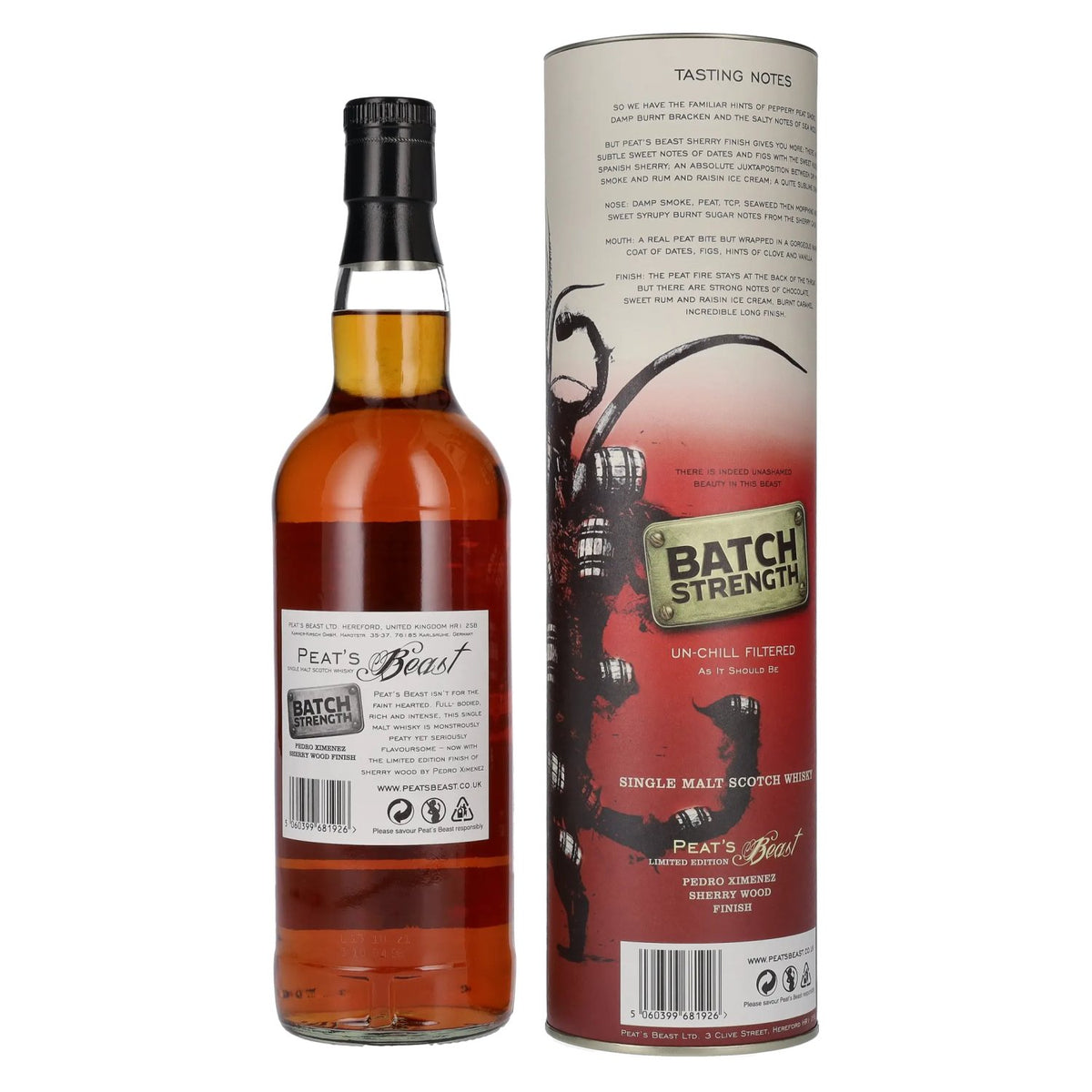 Peat's Beast BATCH STRENGTH Pedro Ximenez Sherry Wood Finish 54,1% Vol. 0,7l in Geschenkbox