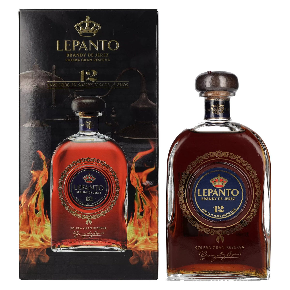 Lepanto 12 Brandy de Jerez Solera Gran Reserva 36% vol. 0,7 l in geschenkverpakking