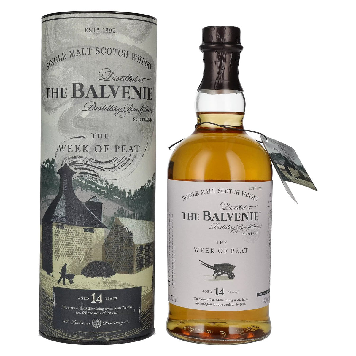Balvenie 14 Years Old The WEEK OF PEAT 48,3% vol. 0,7 l in geschenkverpakking