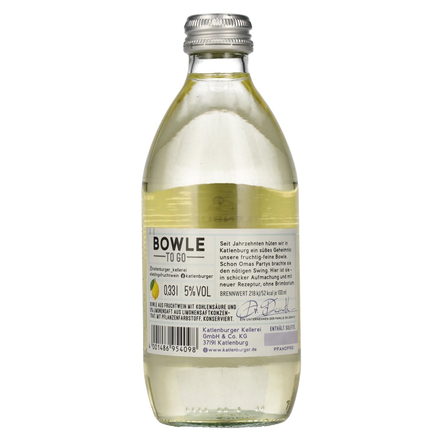 Katlenburger Bowle-To-Go Limone 5% Vol. 0,33l
