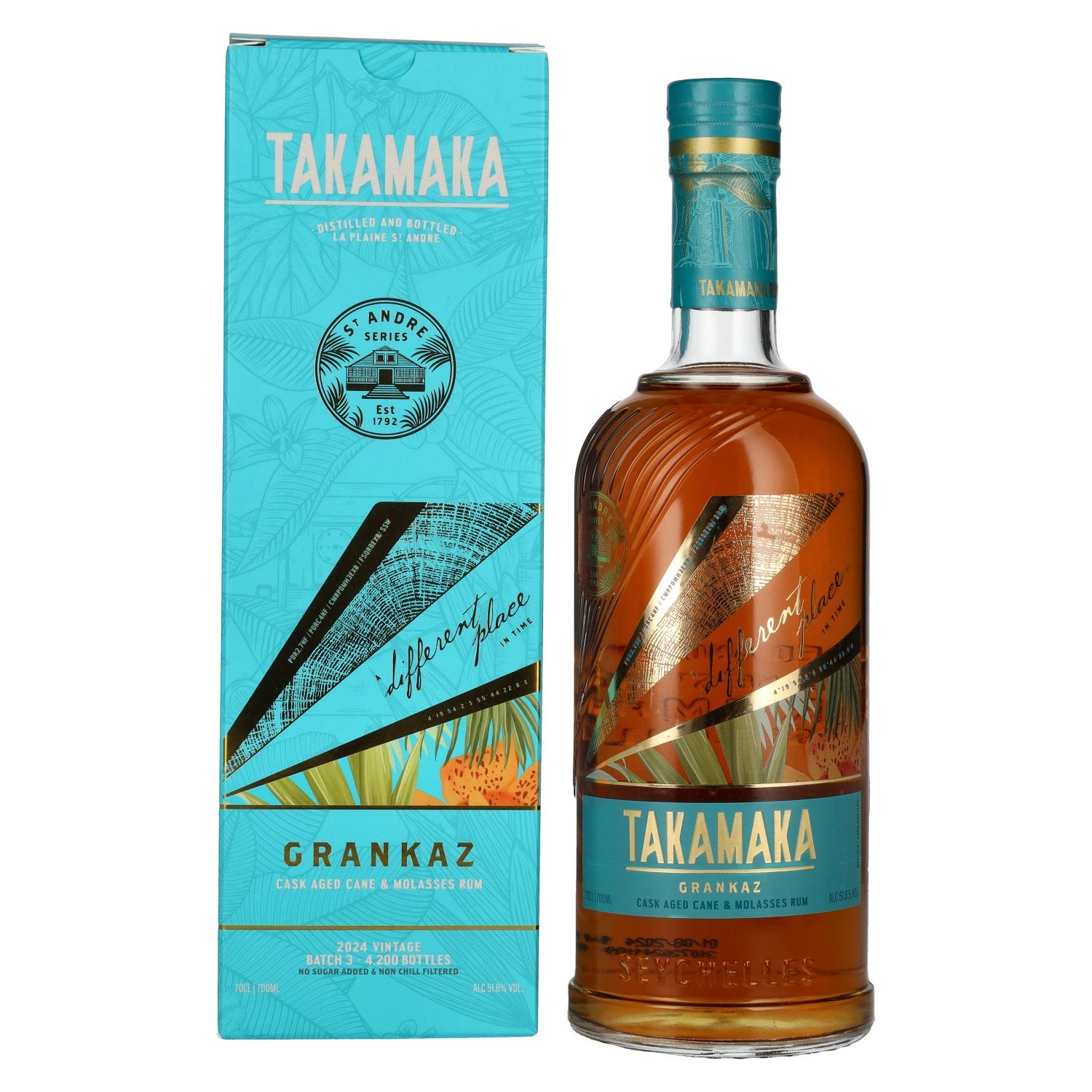 Takamaka GRANKAZ Rum Batch 3 Vintage 2024 51,6% vol. 0,7l en boîte cadeau