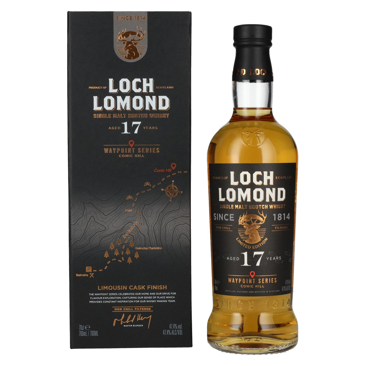 Loch Lomond 17 Years Old Waypoint Series CONIC HILL Single Malt Scotch Whisky 47.4% ABV 0.7l in a gift box