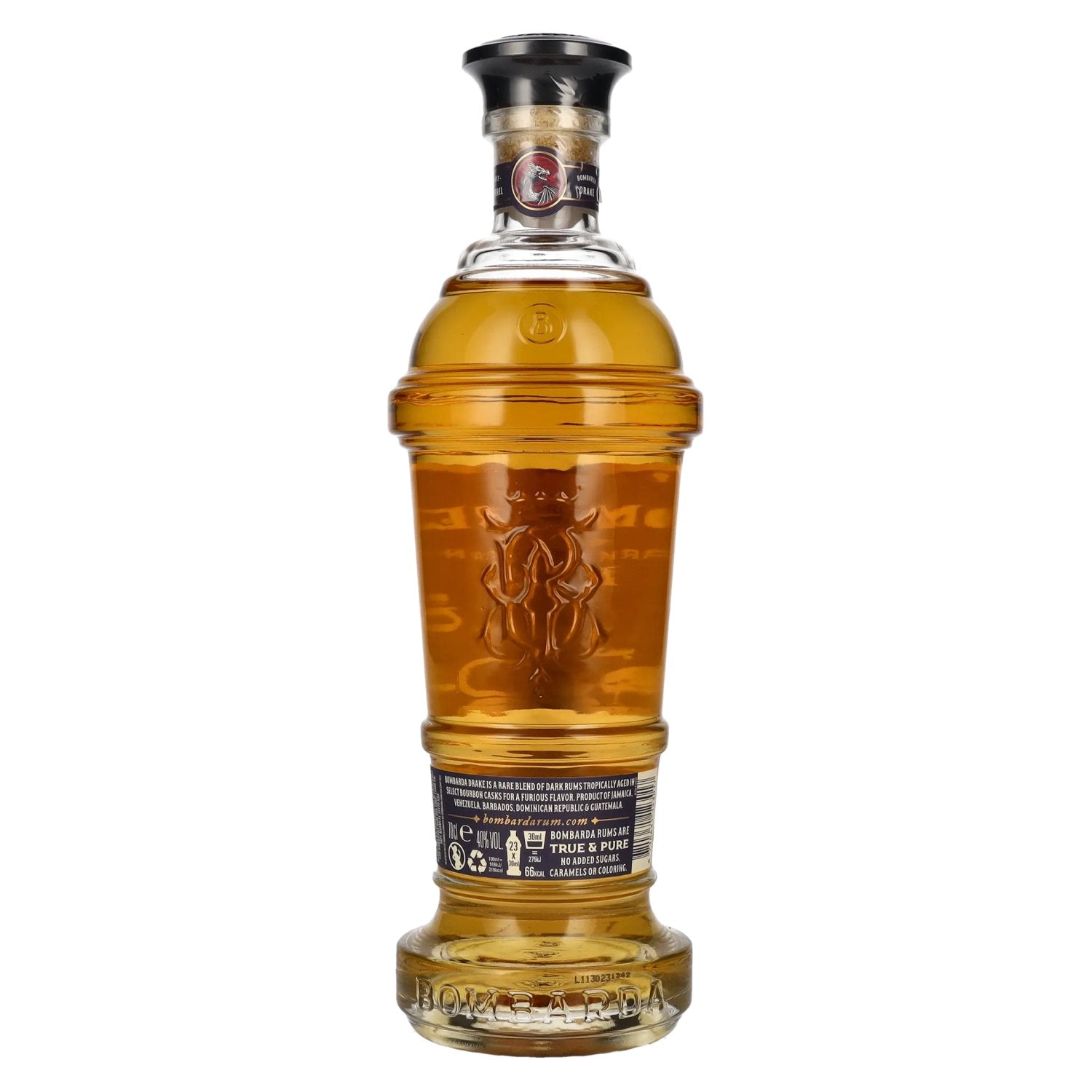 Bombarda DRAKE Dark Caribbean Rum 40% vol. 0,7l