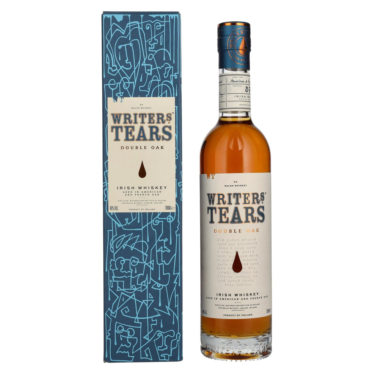 Writer's Tears DOUBLE OAK Ierse whisky 46% vol. 0,7 l in geschenkverpakking