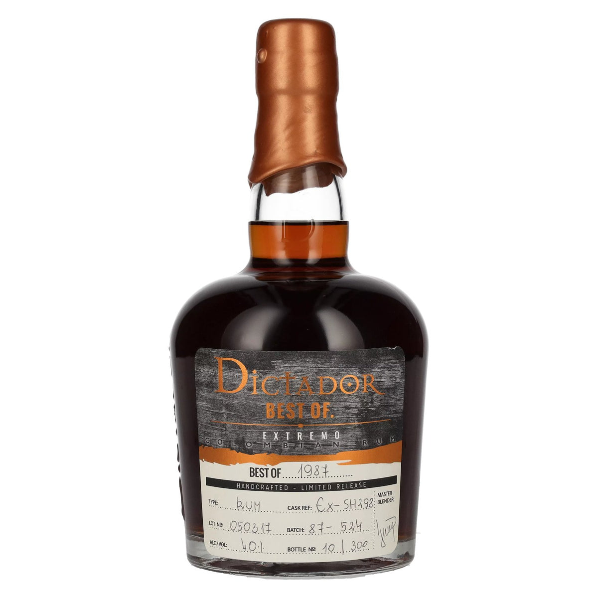 Dictador BEST OF 1987 EXTREMO Rum 30YO/050317/EX-SH298 40% ABV 0.7l