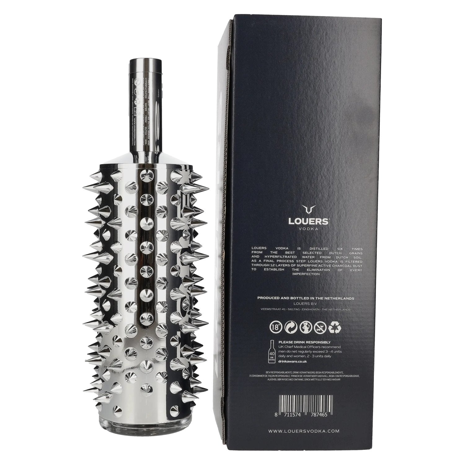 Louers Wodka 40% Vol. 1l in geschenkverpakking met LED lichtsticker