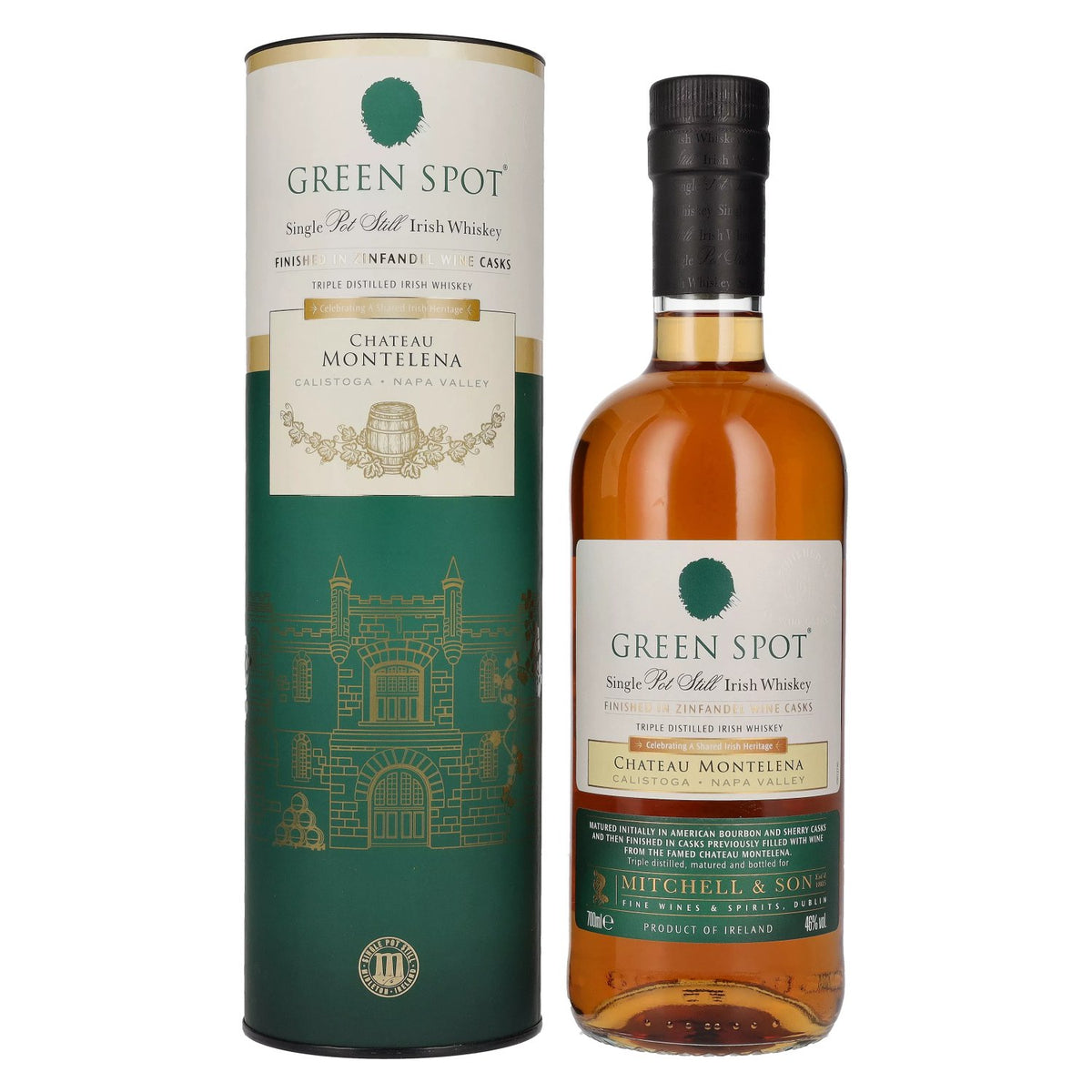 Green Spot CHATEAU MONTELENA Single Pot Still Irish Whiskey 46% vol. 0.7l in a gift box