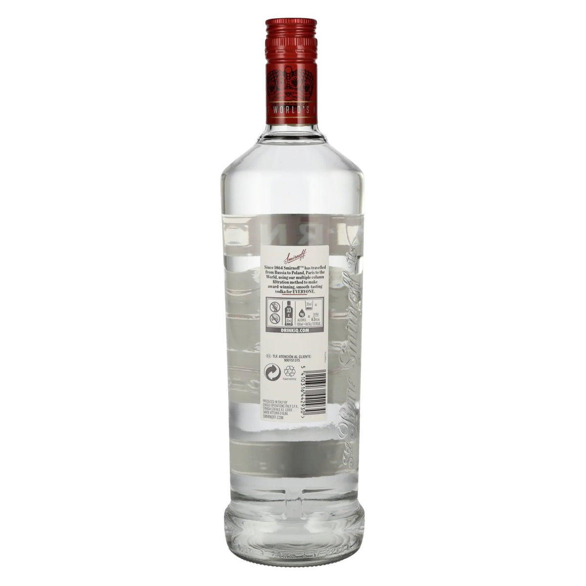 Vodka Smirnoff n° 21, 37,5 % vol., 1 l