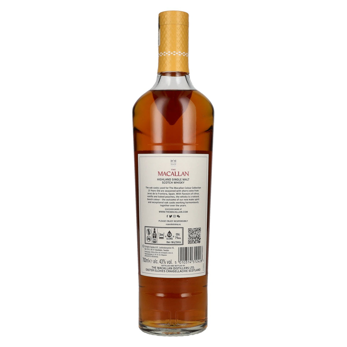 The Macallan 15 ans d'âge Colour Collection, whisky single malt des Highlands, 43 % vol., 0,7 l