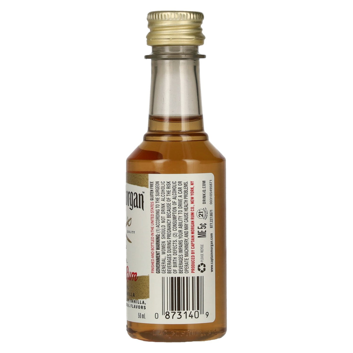 Captain Morgan Original Spiced Gold, boisson alcoolisée, 35 % vol., 0,05 l, bouteille en PET