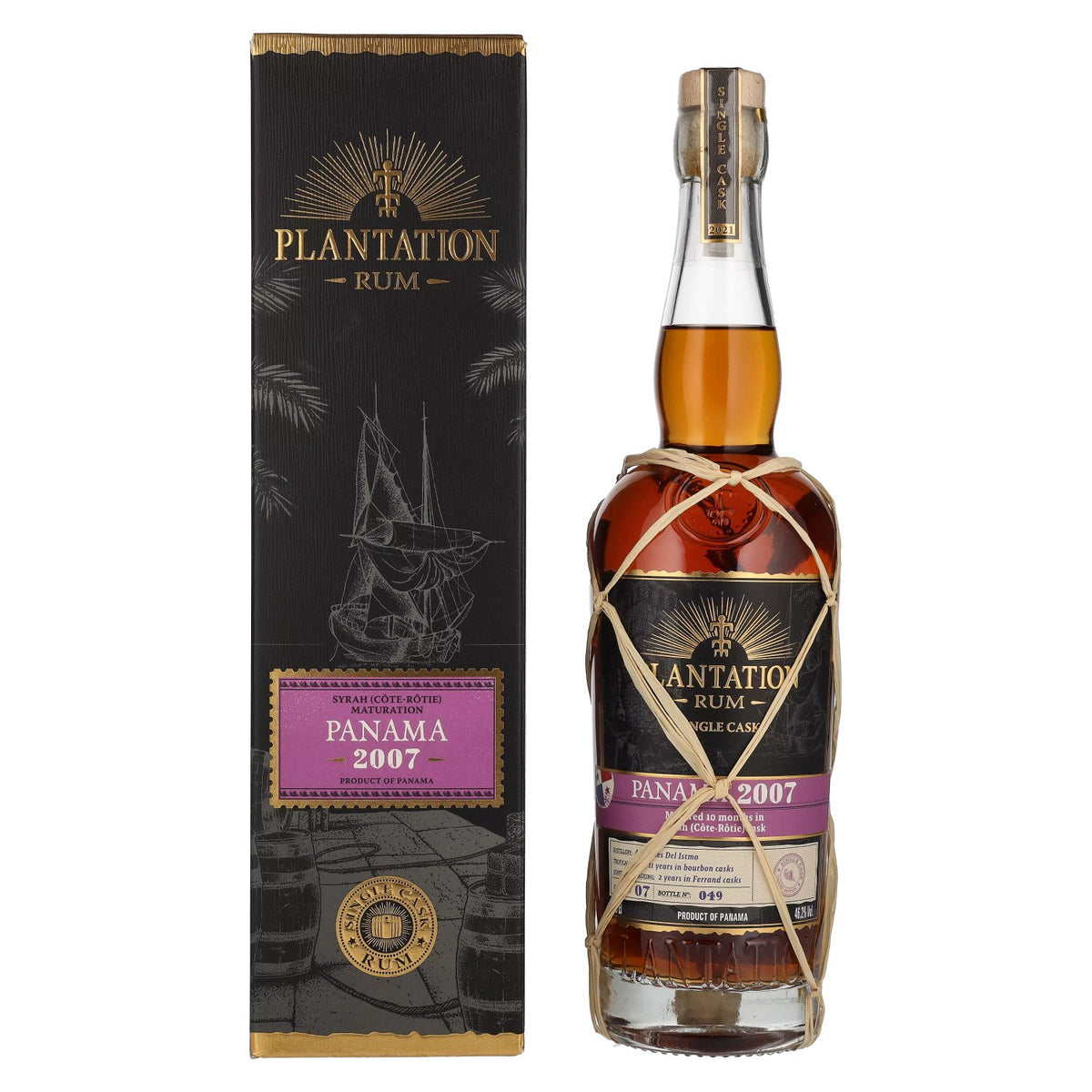 Plantation Rum PANAMA 2007 Syrah Cask Maturation Edition 2021 46.2% ABV 0.7l in a gift box