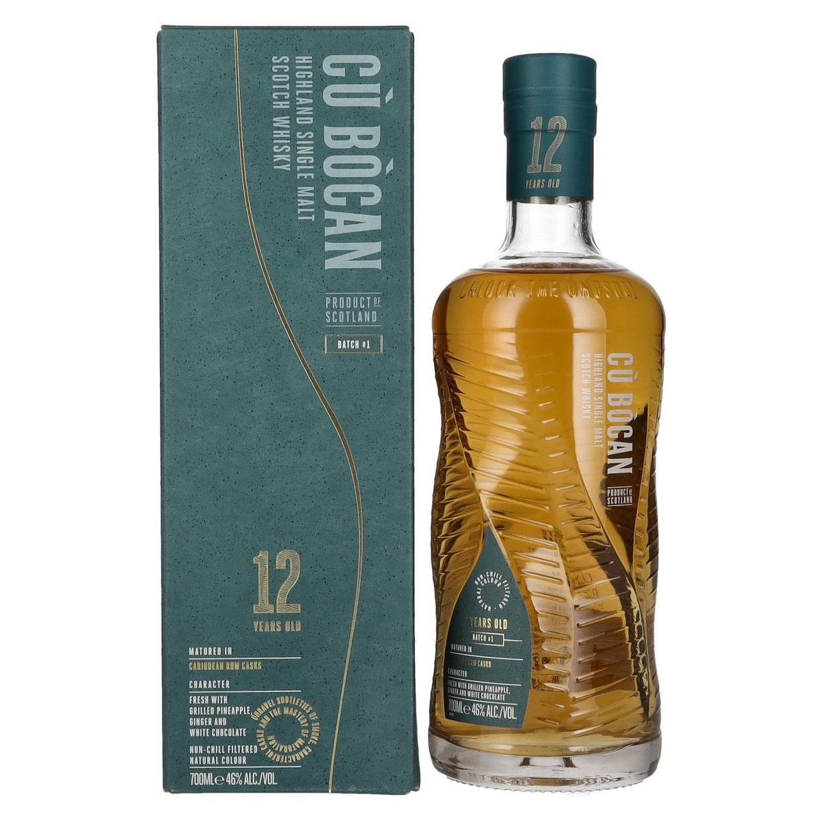 Tomatin 12 Years Old CÙ BÒCAN Highland Single Malt Batch 1 46% ABV 0.7l in a gift box