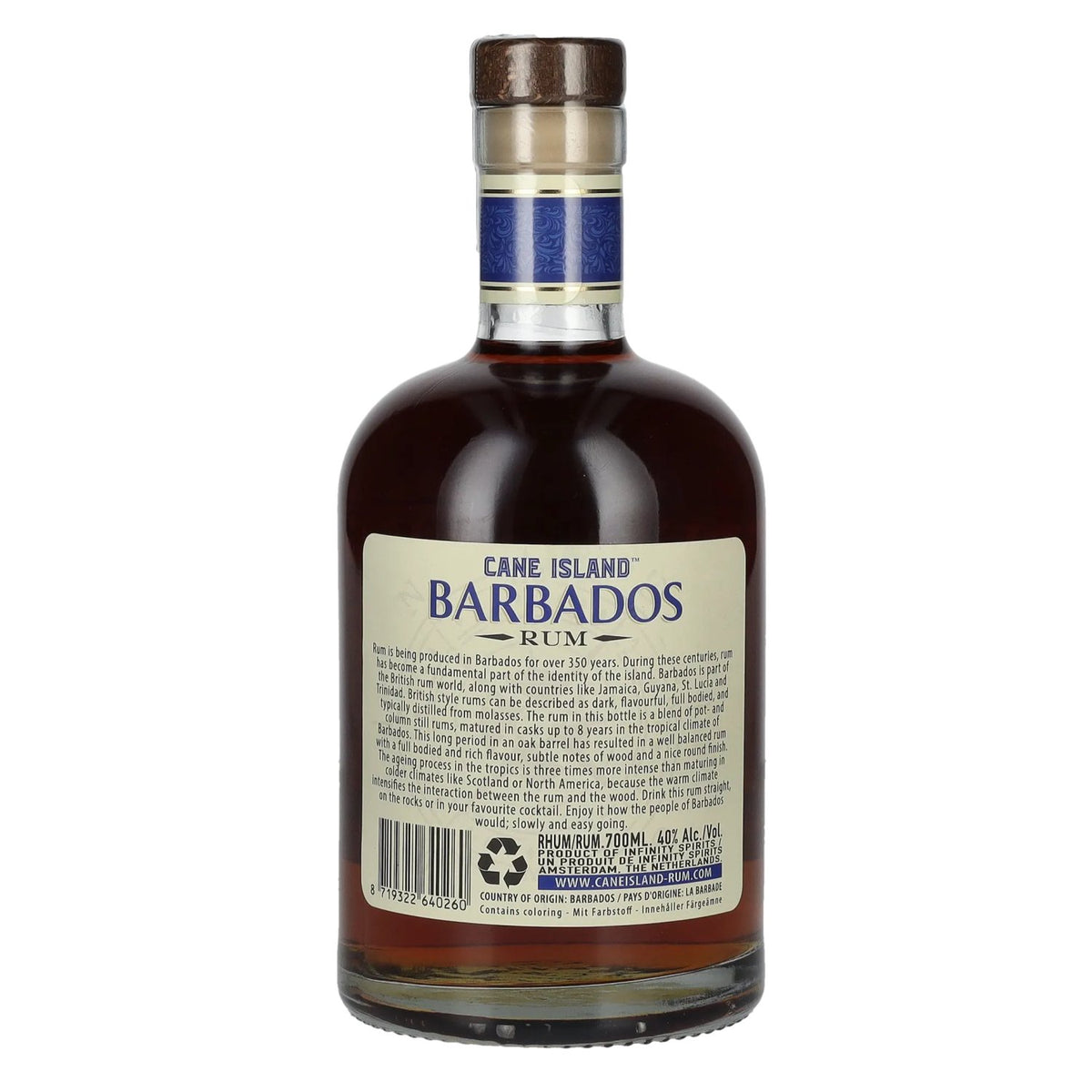 Cane Island BARBADOS Single Island Blend Rum 40% vol. 0.7 l